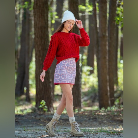 ❤️🍓NEW WITH TAGS OLIVIA JAMES THE LABEL TESS QUILTED MINI SKIRT❤️🍓 - Picture 1 of 6